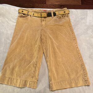 Vintage Jorts Y2K NOBO No Boundaries Tan Corduroy Shorts Bermuda womens sz 15/16